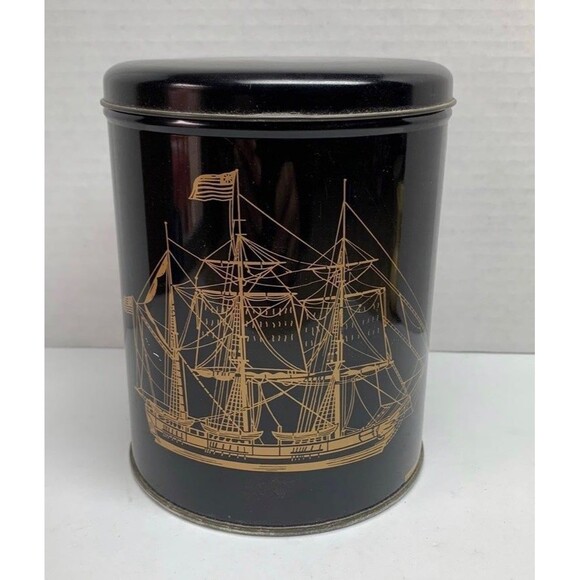 BARET WARE Sailing Ship Black Canister (Bx 4) - Picture 2 of 8